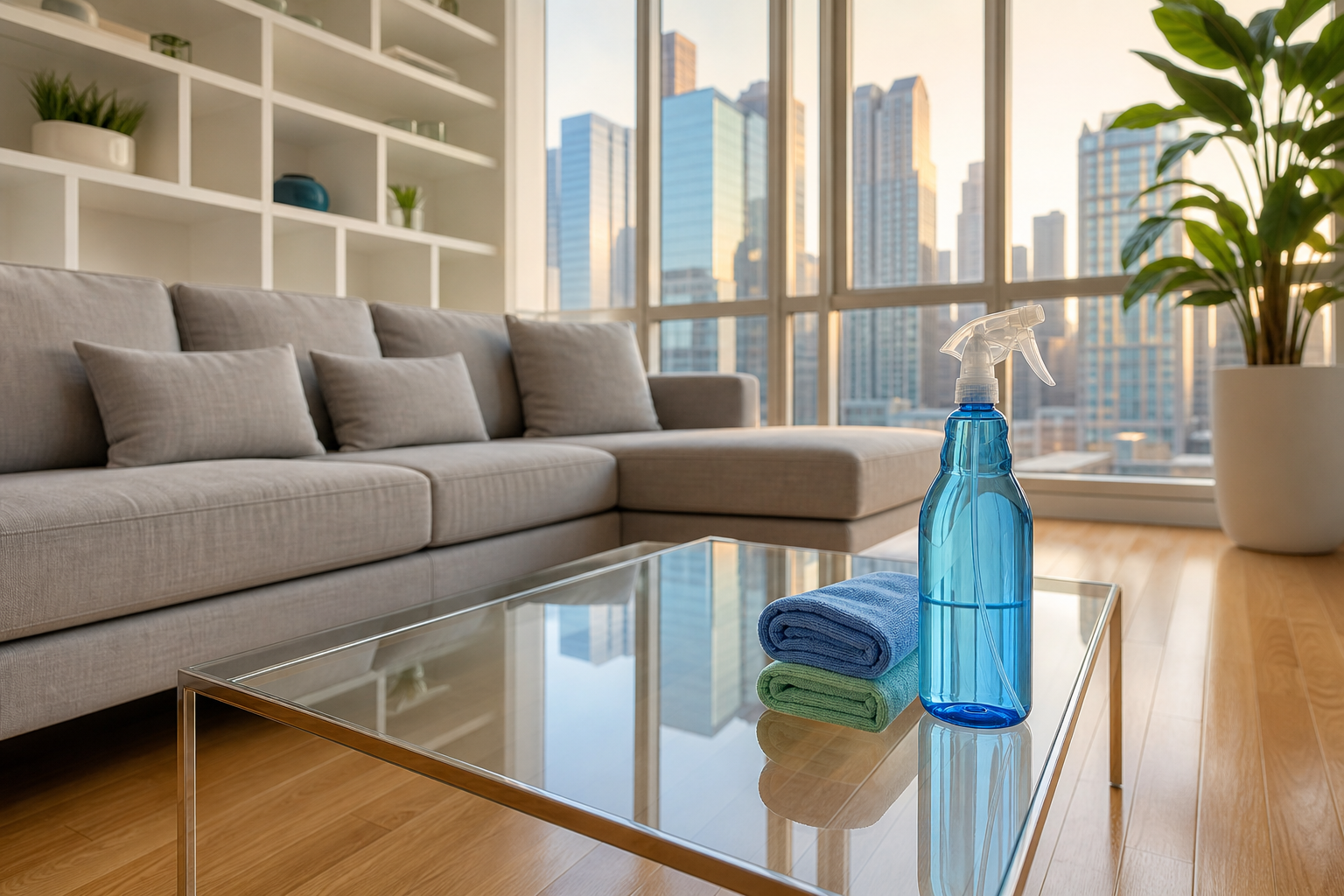 Apartment Cleaning service in a West Loop high-rise apartment