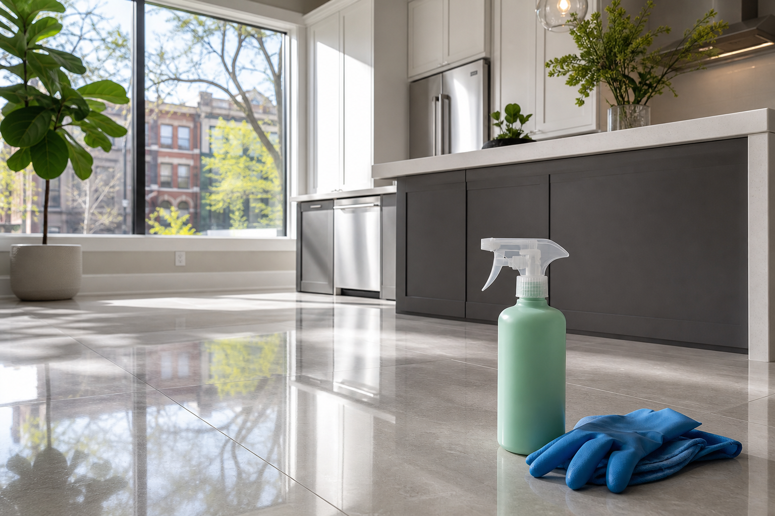 House cleaning service caring for a Bucktown home